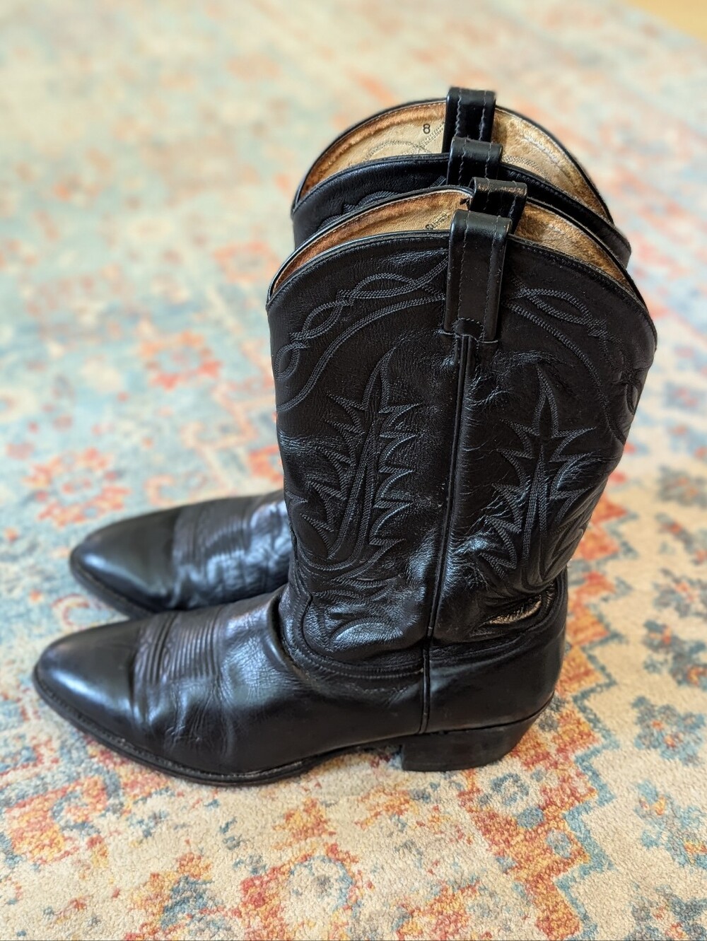 Tony Lama Vaquero Men's 13 D Black Cowboy Western Boots Leather Style #2993